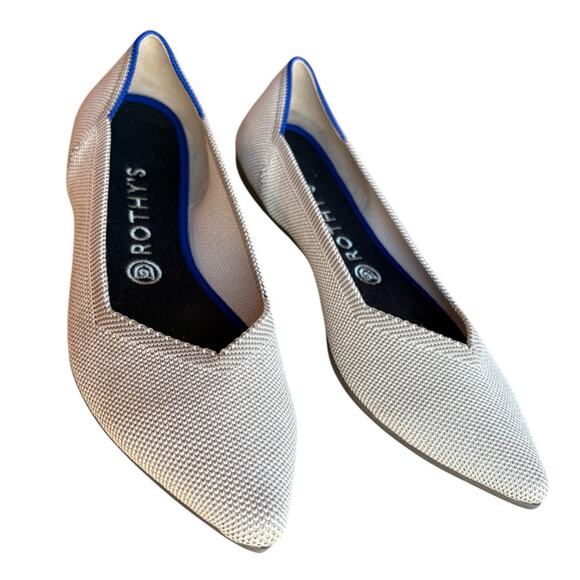 Rothy's The Point Light Gray Slip On Knit Flats size 9.5 - Picture 8 of 16